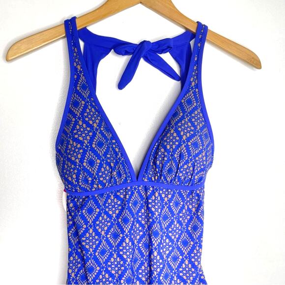 Commando Blue reversible swimsuit Lace Print New! Small - Picture 5 of 9